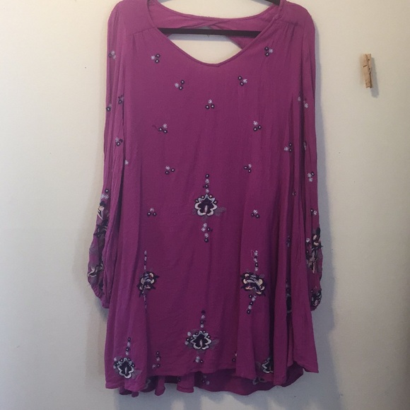 B2G1 Free People purple floral dress - Picture 2 of 8